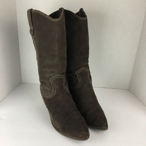 Matisse Suede Western-Style Heeled Boots | 9.5 | Brown - Picture 2 of 8